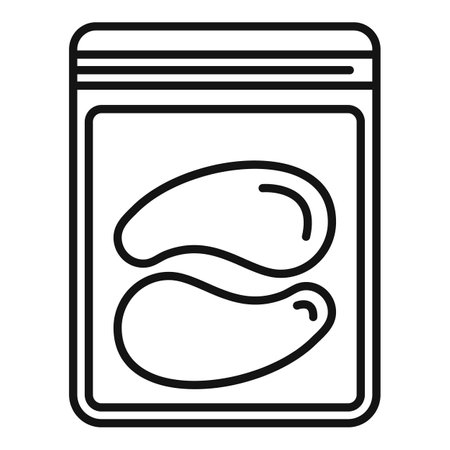 Line art illustration of a soybean packet for ecofriendly and organic food themesのイラスト素材