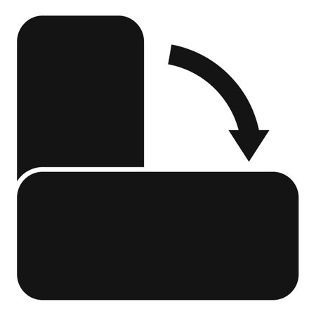 Minimalist icon showcasing a black arrow indicating exchange between two itemsのイラスト素材
