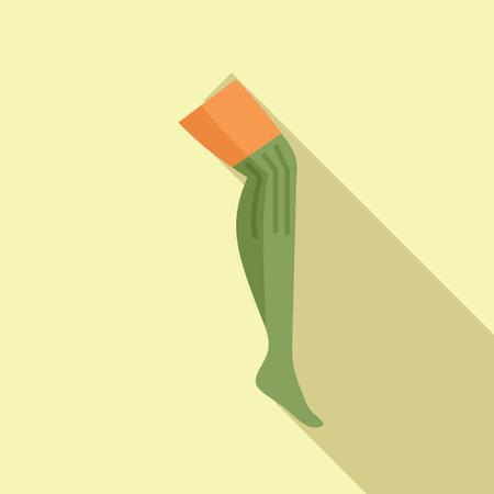 Mannequin leg wearing a compression stocking, promoting healthy circulation and relief from varicose veinsのイラスト素材