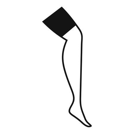 Woman leg standing on tiptoe icon in simple style isolated on white backgroundのイラスト素材