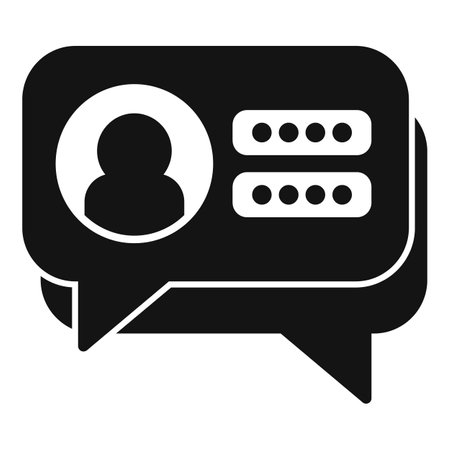 Speech bubble showing user login form with avatar and passwordのイラスト素材