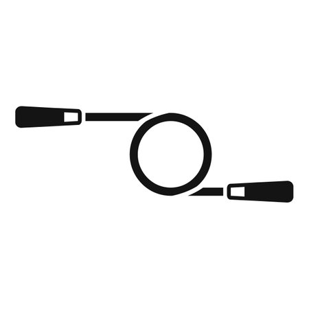 Simple icon representing an expander, a piece of training equipment used to build muscle strengthのイラスト素材