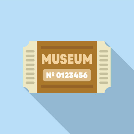 Museum ticket admit one access pass admitting entry exhibition galleryのイラスト素材
