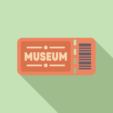 Museum ticket allowing access to art and history exhibitsのイラスト素材