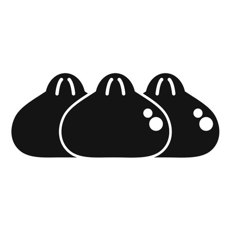 Three delicious khinkali, traditional Georgian dumplings, are steaming hotのイラスト素材