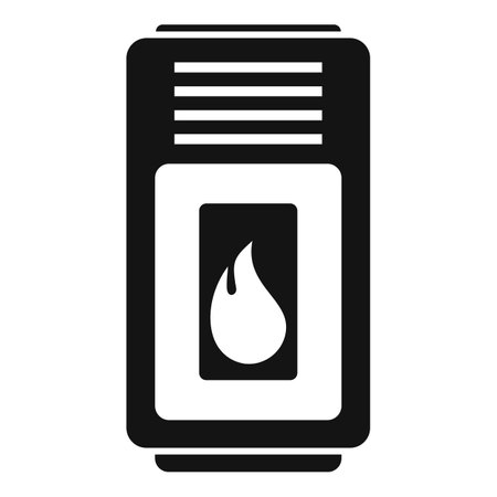 Black silhouette of a modern electric fireplace providing warmth and comfortのイラスト素材