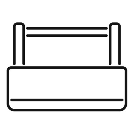 Empty boxing ring standing on white backgroundのイラスト素材