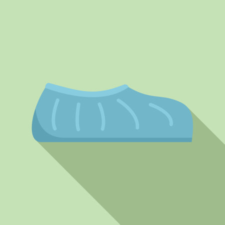 Blue medical shoe cover protecting hospital floor from contamination, keeping patients and staff safeのイラスト素材
