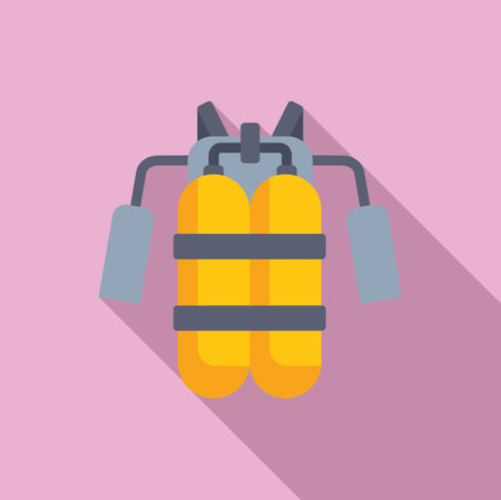 Illustration of a scuba diving equipment with oxygen tank for deep sea diving explorationのイラスト素材