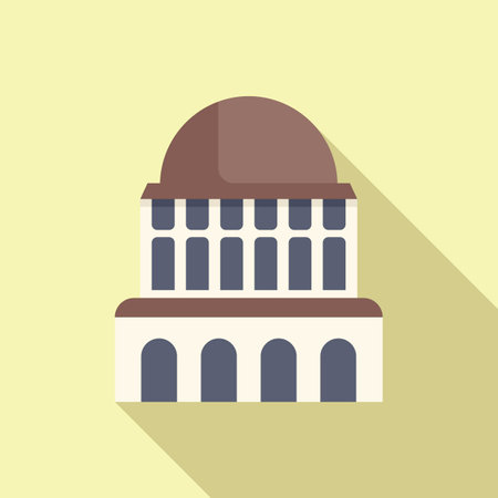 Parliament building with columns and big dome is representing government, power and justiceのイラスト素材