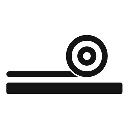 Textile roll icon representing the fabric production process in the textile industryのイラスト素材