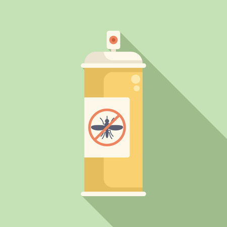 Yellow mosquito repellent spray protecting from malaria, zika and dengue feverのイラスト素材