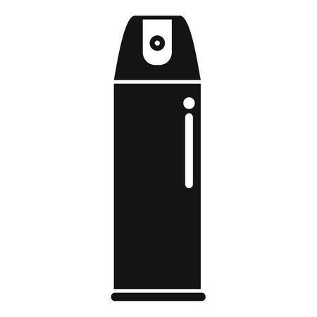 Black spray deodorant bottle icon in simple style isolated on white backgroundのイラスト素材