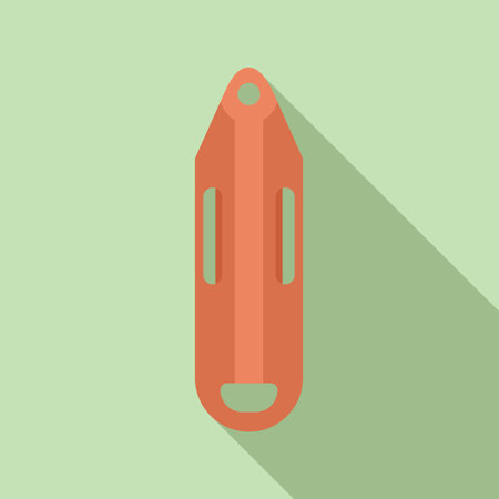 Rescue torpedo buoy floating on the water, an essential tool for lifeguards and rescuers to assist swimmers in distressのイラスト素材