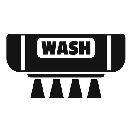 Car wash machine is spraying water in simple style isolated on white backgroundのイラスト素材