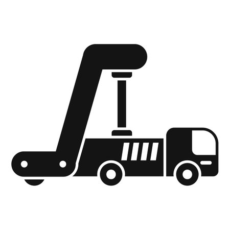 Garbage truck lifting a dumpster bin using a hydraulic systemのイラスト素材