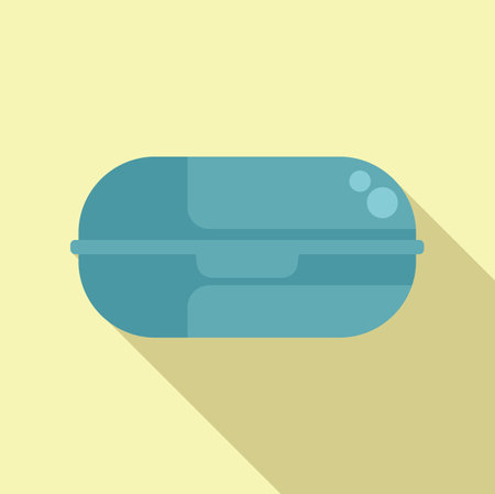 Closed lunchbox for storing and carrying food, convenient and practical container for snacks or mealsのイラスト素材