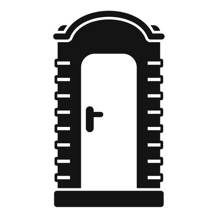 Public toilet building standing in park for using by peopleのイラスト素材