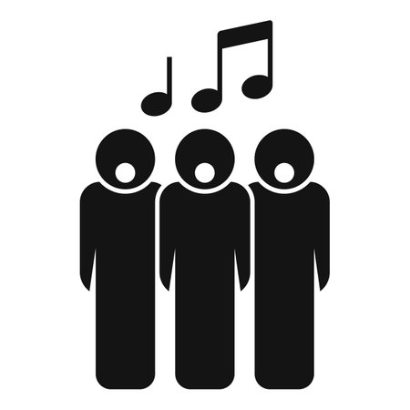 Three singers are performing a concert on stageのイラスト素材
