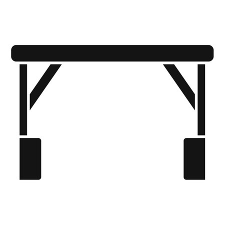 Simple vector illustration of a wooden market counter with empty topのイラスト素材
