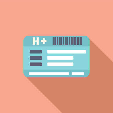 Medical insurance card is showing important information for patient identificationのイラスト素材