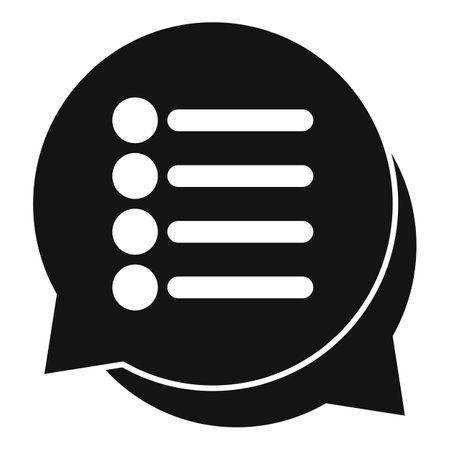 Speech bubble containing a checklist, suggesting a survey, poll, or questionnaireのイラスト素材