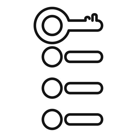 Single key is unlocking multiple padlocks, symbolizing finding solutions and making choicesのイラスト素材