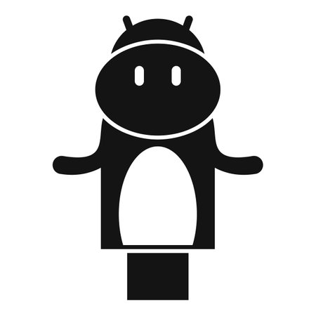 Black and white silhouette of a chatbot speaking, great for technology and communication conceptsのイラスト素材