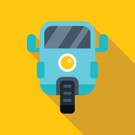 Blue auto rickshaw taxi providing urban transportation in indiaのイラスト素材