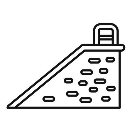 Simple line icon of a climbing wall, perfect for representing bouldering trainingのイラスト素材