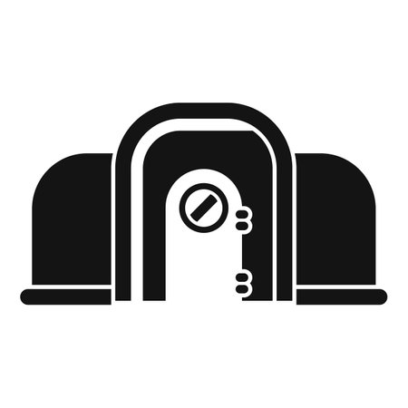 Underground bunker is offering protection for people in case of war, terrorist attack or natural disasterのイラスト素材