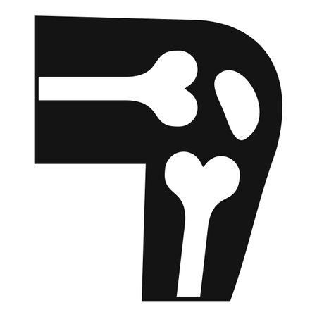 This simple icon represents the knee joint with its bonesのイラスト素材