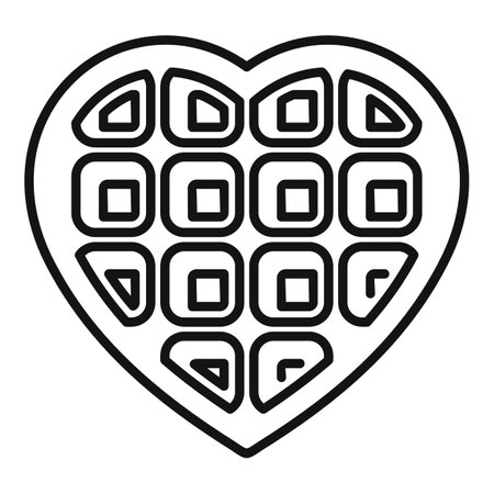 Heart shaped waffle iron is making a delicious breakfast for loversのイラスト素材