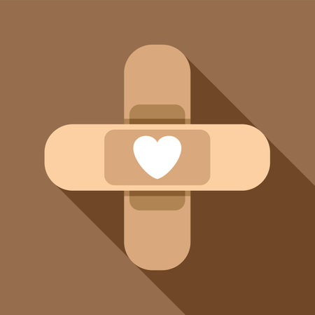 Adhesive bandage with a heart representing healing and loveのイラスト素材