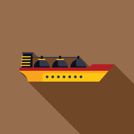 Lng tanker ship carrying liquefied natural gas across ocean for energy supplyのイラスト素材