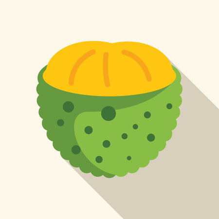 Chestnut icon in flat style with long shadow, isolated on white backgroundのイラスト素材