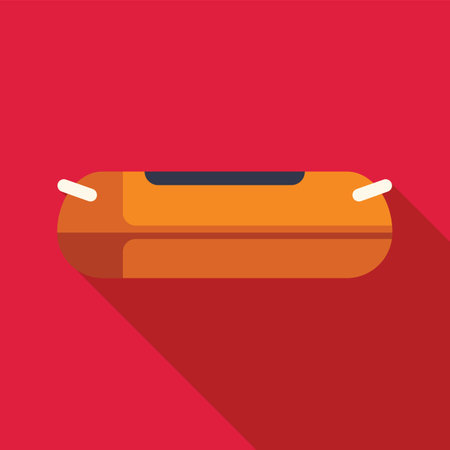 Inflatable rescue raft floating, offering a symbol of safety and preparedness in times of emergencyのイラスト素材