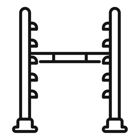 Adjustable pull up bar allowing various grip positions for a complete upper body workout, promoting fitness and strength trainingのイラスト素材