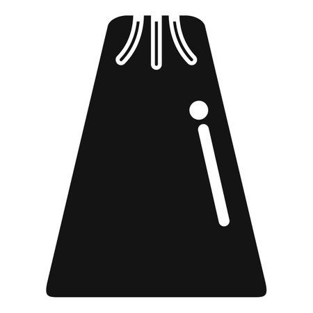 Black glyph icon of a smart speaker with voice assistant listening for commandsのイラスト素材