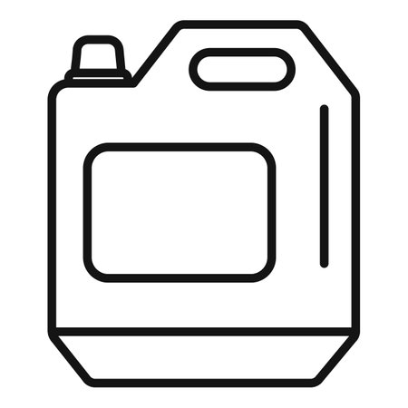 Simple line drawing of a plastic canister holding cleaning supplies for housekeepingのイラスト素材