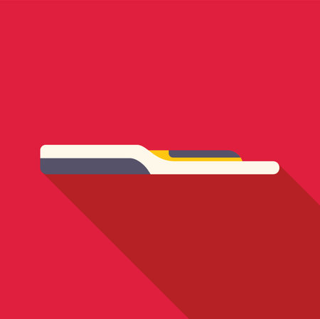 Minimalist flat design icon of a modern high speed train approaching a stationのイラスト素材
