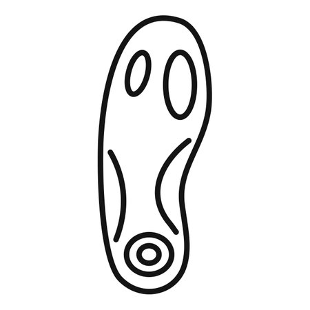 Orthopedic insole designed to provide cushioning and support for the arches of the feet, promoting comfort and proper alignment while walkingのイラスト素材