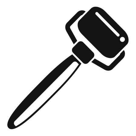 Black glyph icon of a fabric shaver, a useful tool for removing pilling from clothesのイラスト素材