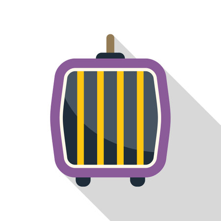 Animal carrier box is being used to transport a pet safely and comfortablyのイラスト素材