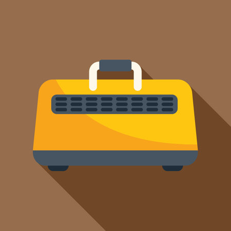 Yellow plastic pet carrier for safe and comfortable traveling with a cat or a dogのイラスト素材