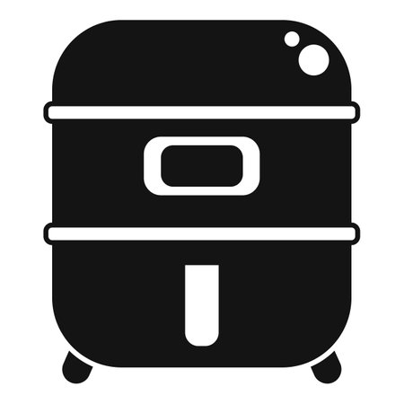 Black glyph icon for a modern food dehydrator machine used for preserving foodのイラスト素材