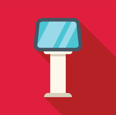 Street information panel showing blank screen for copy spaceのイラスト素材