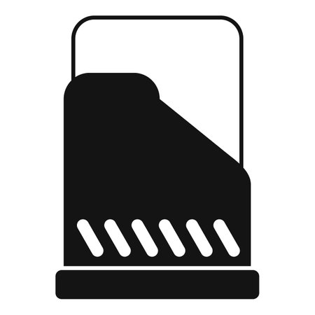 Black silhouette icon of a full body scanner used in airports for security reasonsのイラスト素材