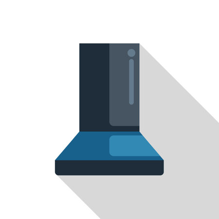 Modern kitchen exhaust hood is extracting cooking steamのイラスト素材