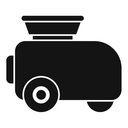 Black solid icon for a meat mincer, useful for websites or appsのイラスト素材